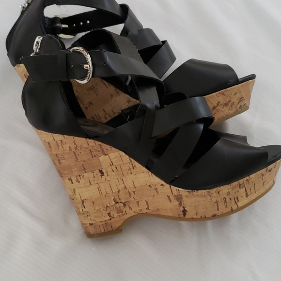 Guess Strappy Cork Wedges - Picture 6 of 8